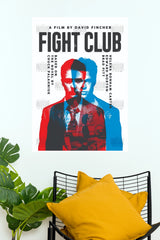 Fight Club Movie Poster | Tyler Durden Red Blue Pop Art Wall Art  (Hollywood  Poster)