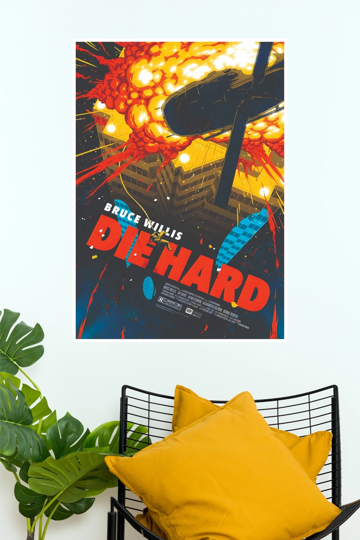 Die Hard Bruce Willis Movie Poster – Action Thriller Wall Art  (Hollywood  Poster)
