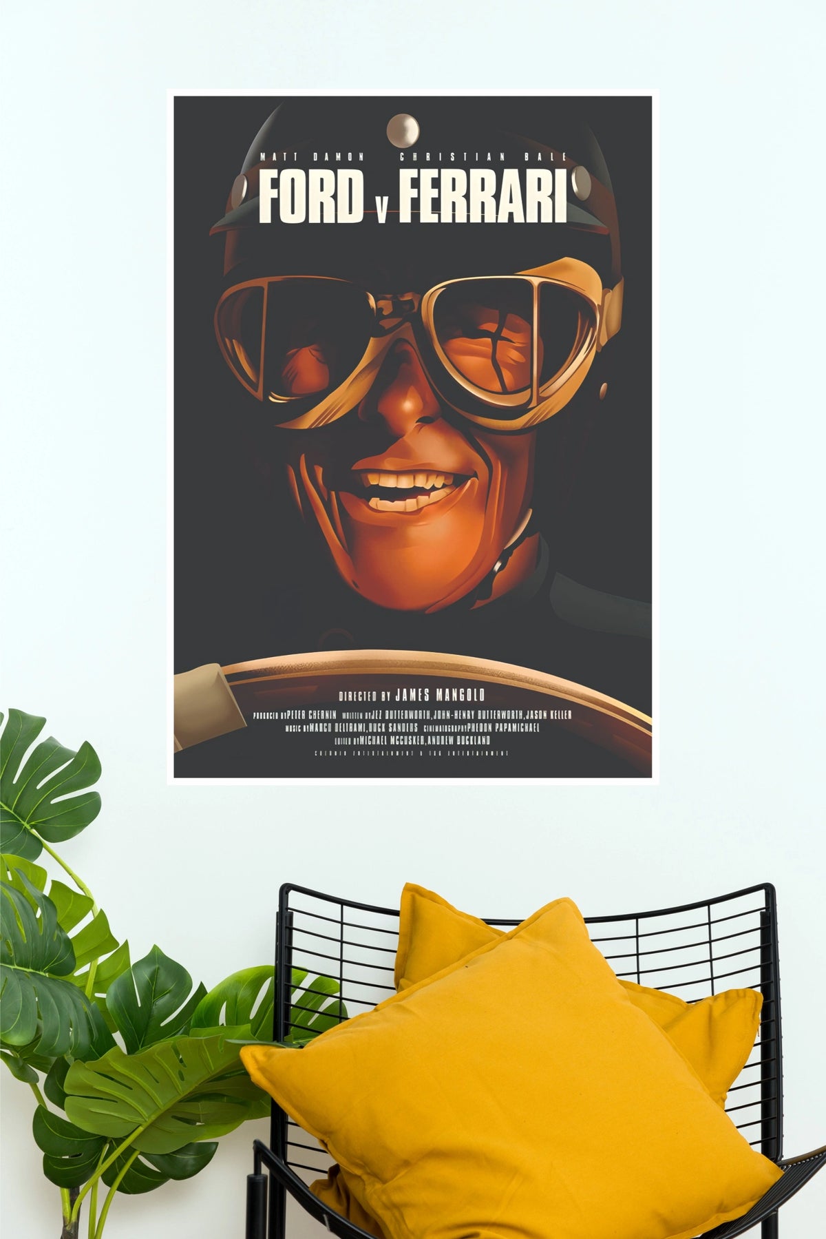 Ford v Ferrari Movie Poster – Matt Damon Christian Bale Racing Wall Art  (Hollywood  Poster)