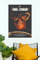Ford v Ferrari Movie Poster – Matt Damon Christian Bale Racing Wall Art  (Hollywood  Poster)