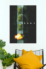 Fury Movie Poster – David Ayer World War II Tank Action Wall Art   (Hollywood  Poster)