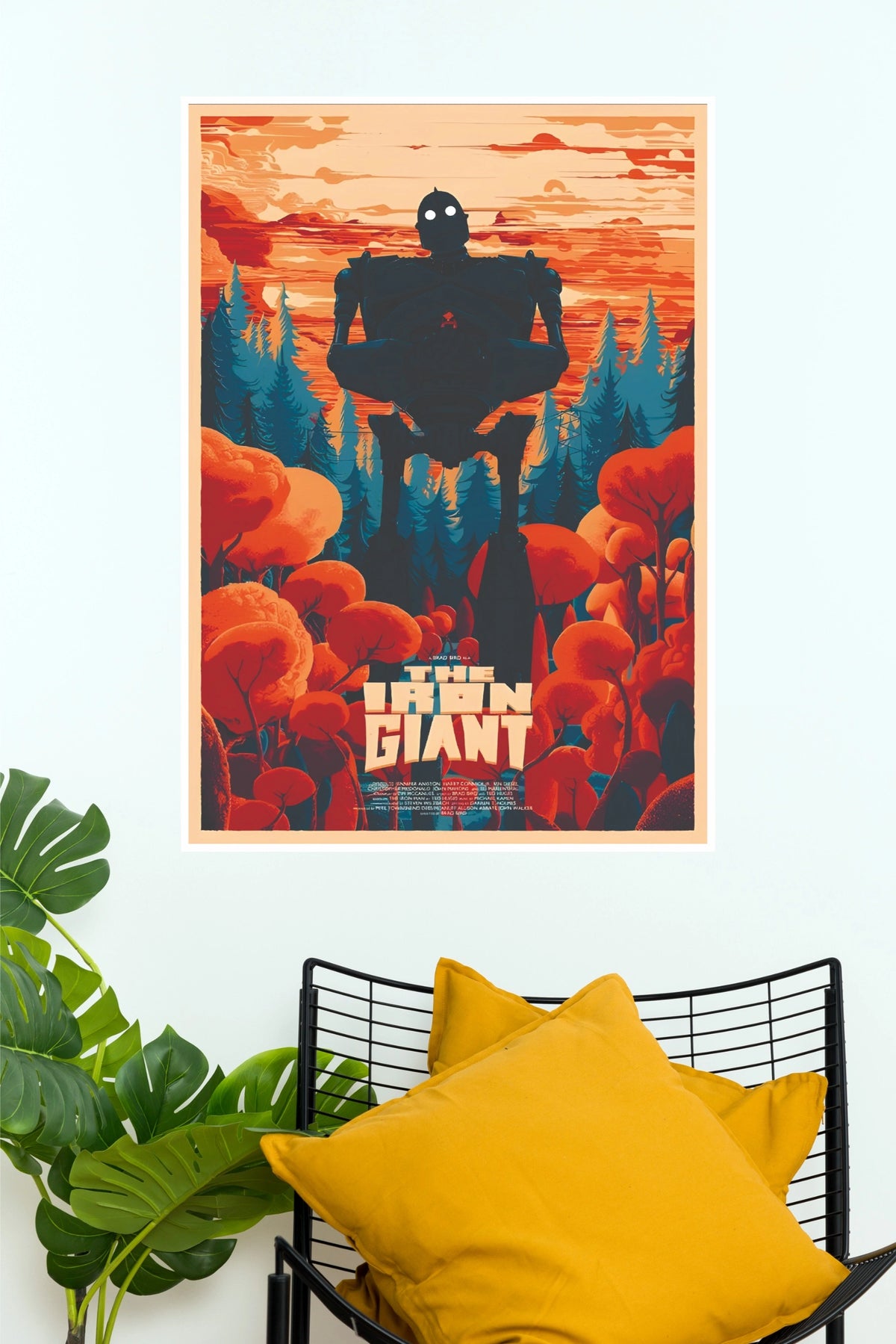 The Iron Giant Retro Sci-Fi Forest Wall Poster  (Hollywood  Poster)