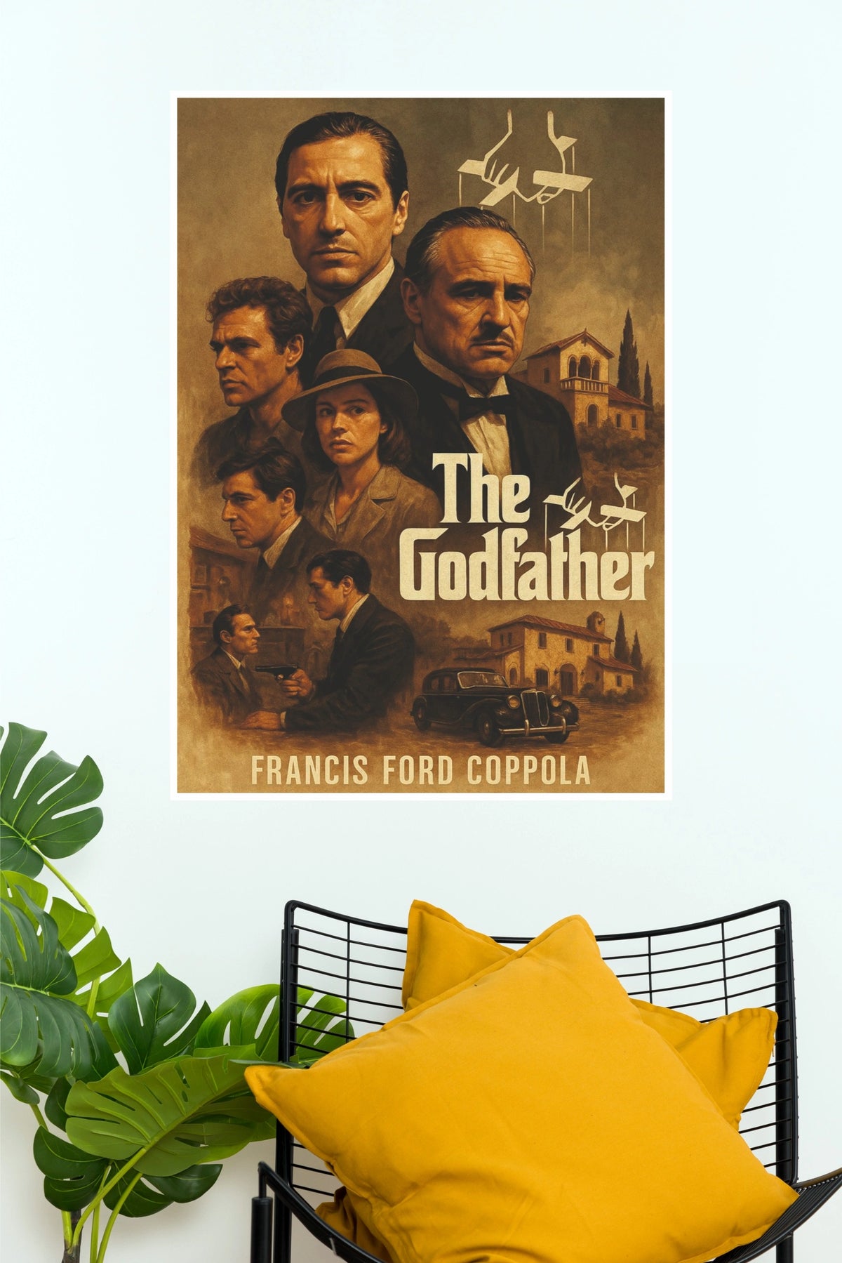 The Godfather Vintage Classic Movie Wall Poster  (Hollywood  Poster)