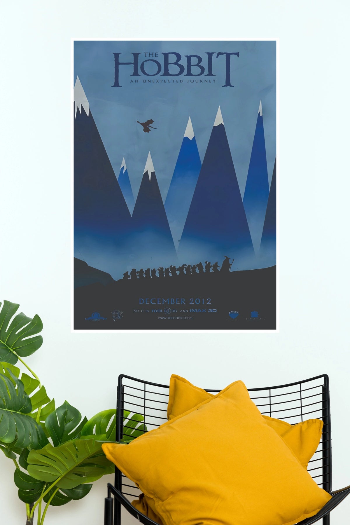 The Hobbit Movie Poster Printed Fabric – Adventure Fantasy Wall Art Design  ( Hollywood Poster)