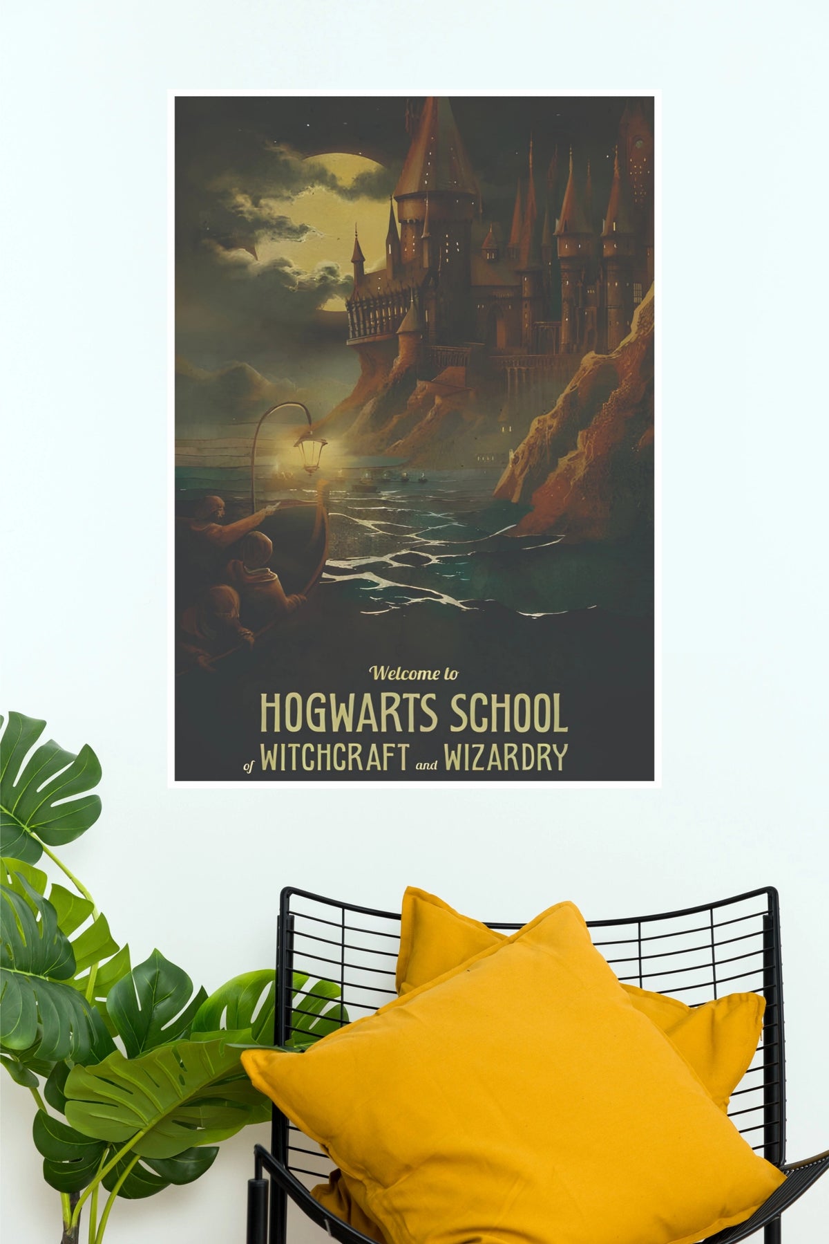 Hogwarts School of Witchcraft and Wizardry Vintage Poster – Magical Castle Wall Art (Hollywood  Poster)
