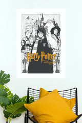 Harry Potter and the Philosopher’s Stone Character Collage Poster – Magical Movie Wall Art (Hollywood  Poster)