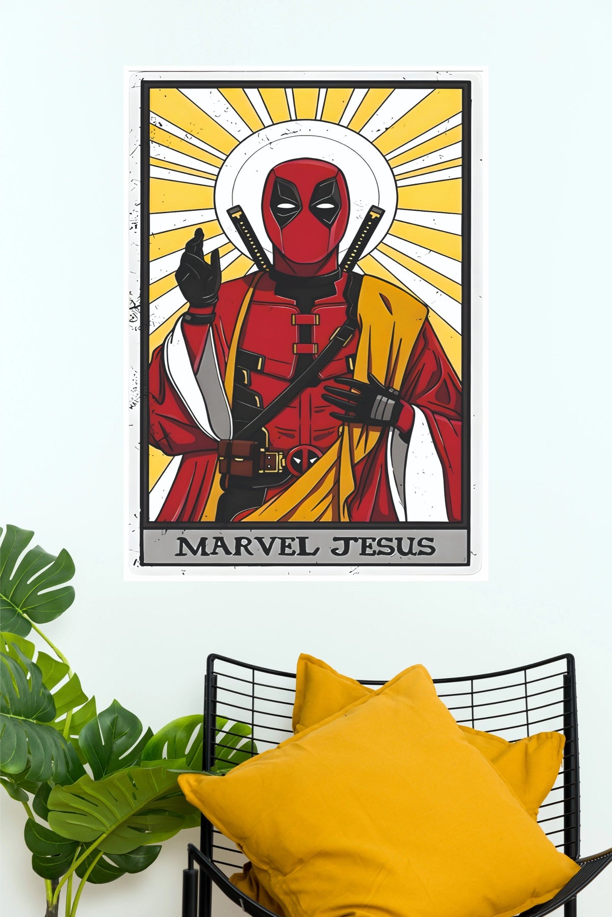 Marvel Jesus Deadpool Poster | Superhero Comic Wall Art (Hollywood  Poster)