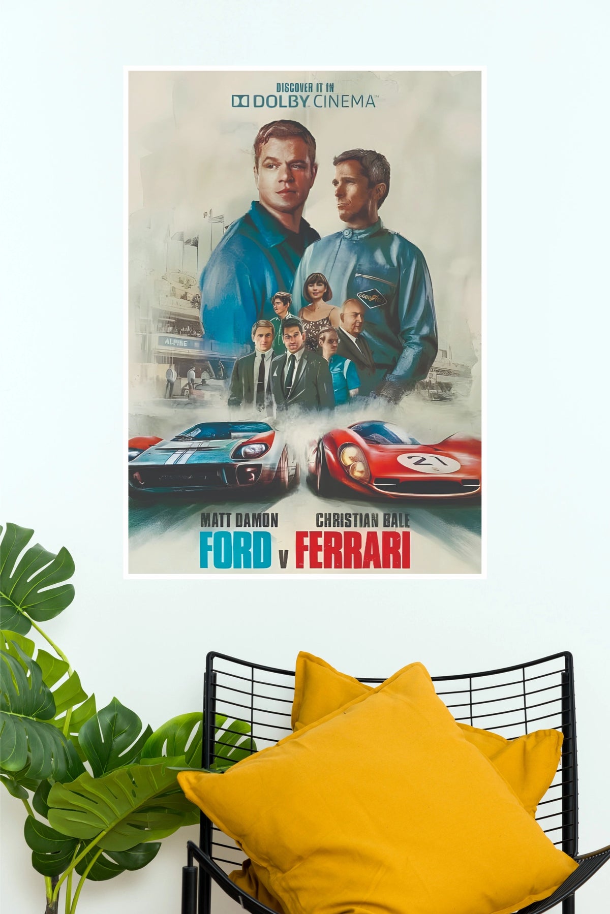 Ford v Ferrari Movie Poster | Classic Racing Car Wall Art (Hollywood  Poster)