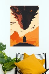 House Targaryen Dragon Fantasy Poster | Epic Wall Art (Hollywood  Poster)
