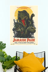 Jurassic Park Vintage Dinosaur Movie Wall Poster ( Hollywood Poster)