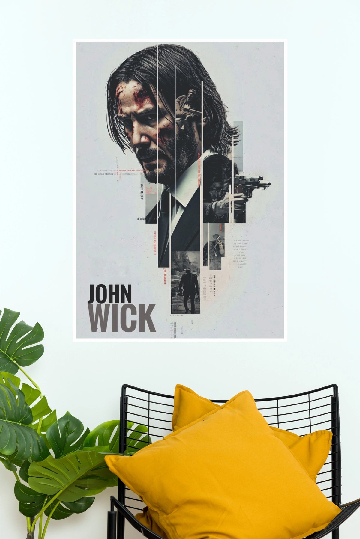 John Wick Movie Poster – Minimalist Action Thriller Wall Art (Hollywood Poster)