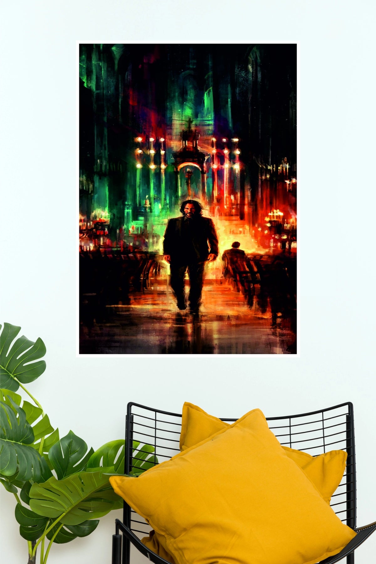 John Wick Chapter 4 Cinematic Poster – Dark Luxury Action Wall Art     (Hollywood Poster)