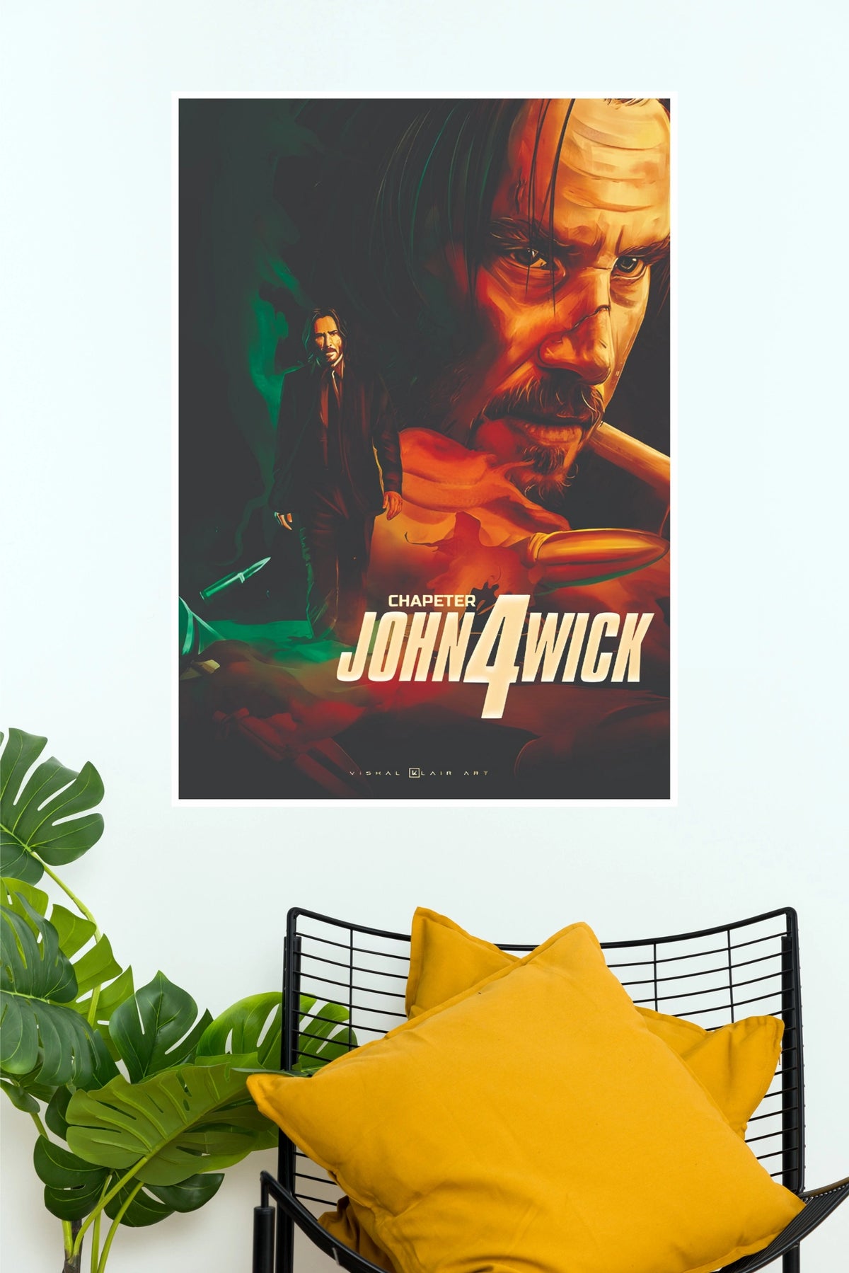 John Wick Chapter 4 Poster – Intense Cinematic Action Wall Art (Hollywood Poster)