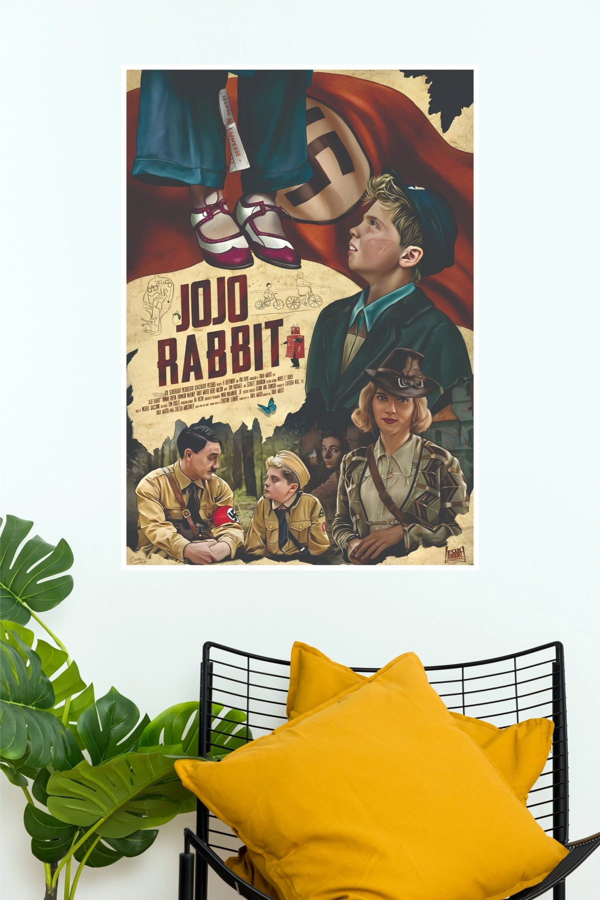 Jojo Rabbit Vintage Movie Poster – Classic Retro Wall Art (Hollywood Poster)