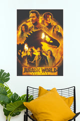 Jurassic World Dominion Golden Reign Poster | Dinosaur Movie Wall Decor (Hollywood Poster)