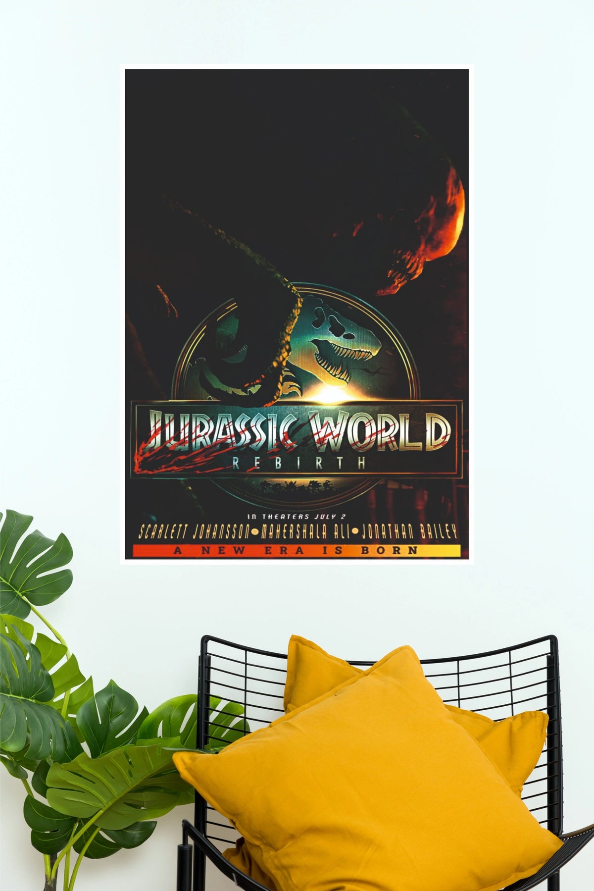 Jurassic World Rebirth Movie Poster | Dinosaur Wall Art | Sci-Fi Adventure Poster (Hollywood Poster)