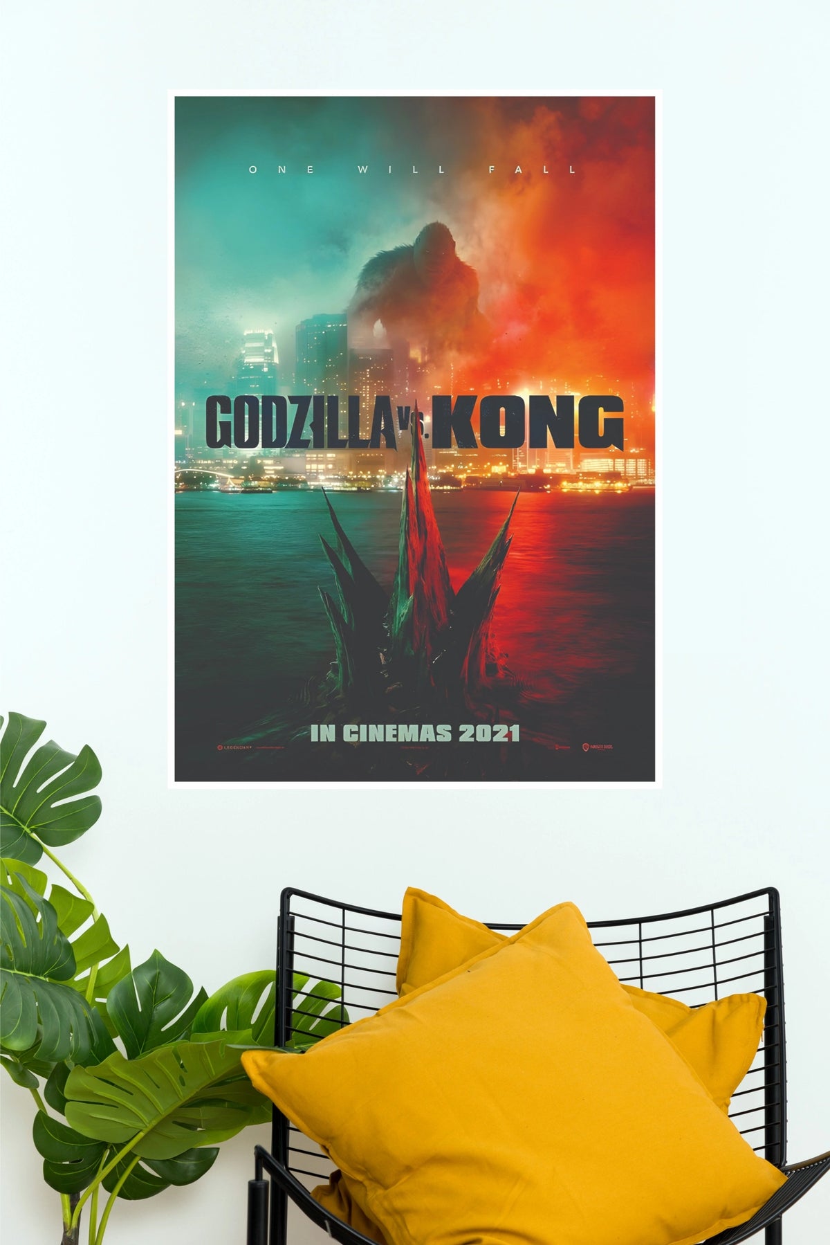 Godzilla vs Kong Poster | Monster Movie Wall Art | Godzilla Kong Cinematic Poster (Hollywood Poster)
