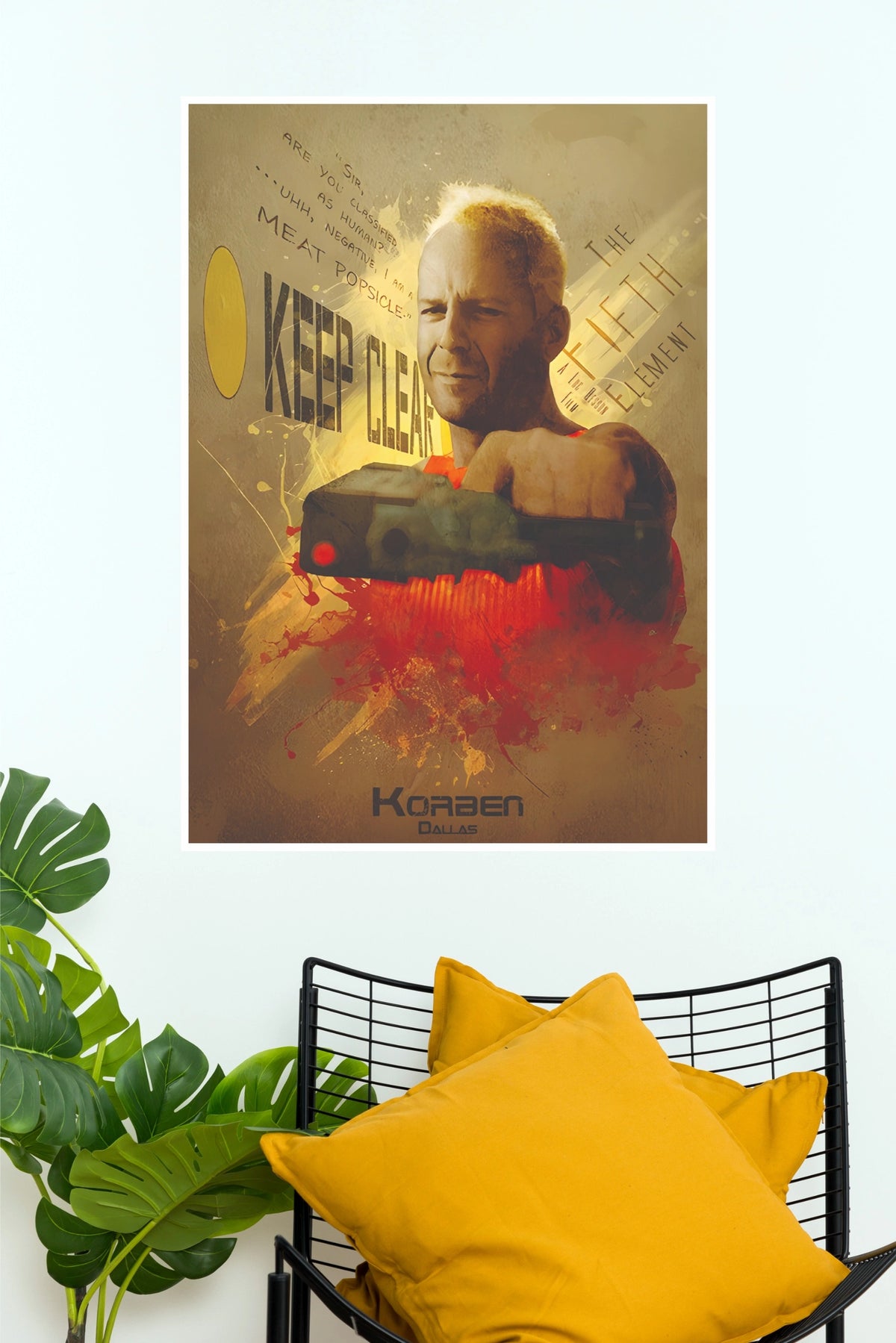 Korben Dallas – The Fifth Element Sci-Fi Action Movie Poster (Hollywood Poster)