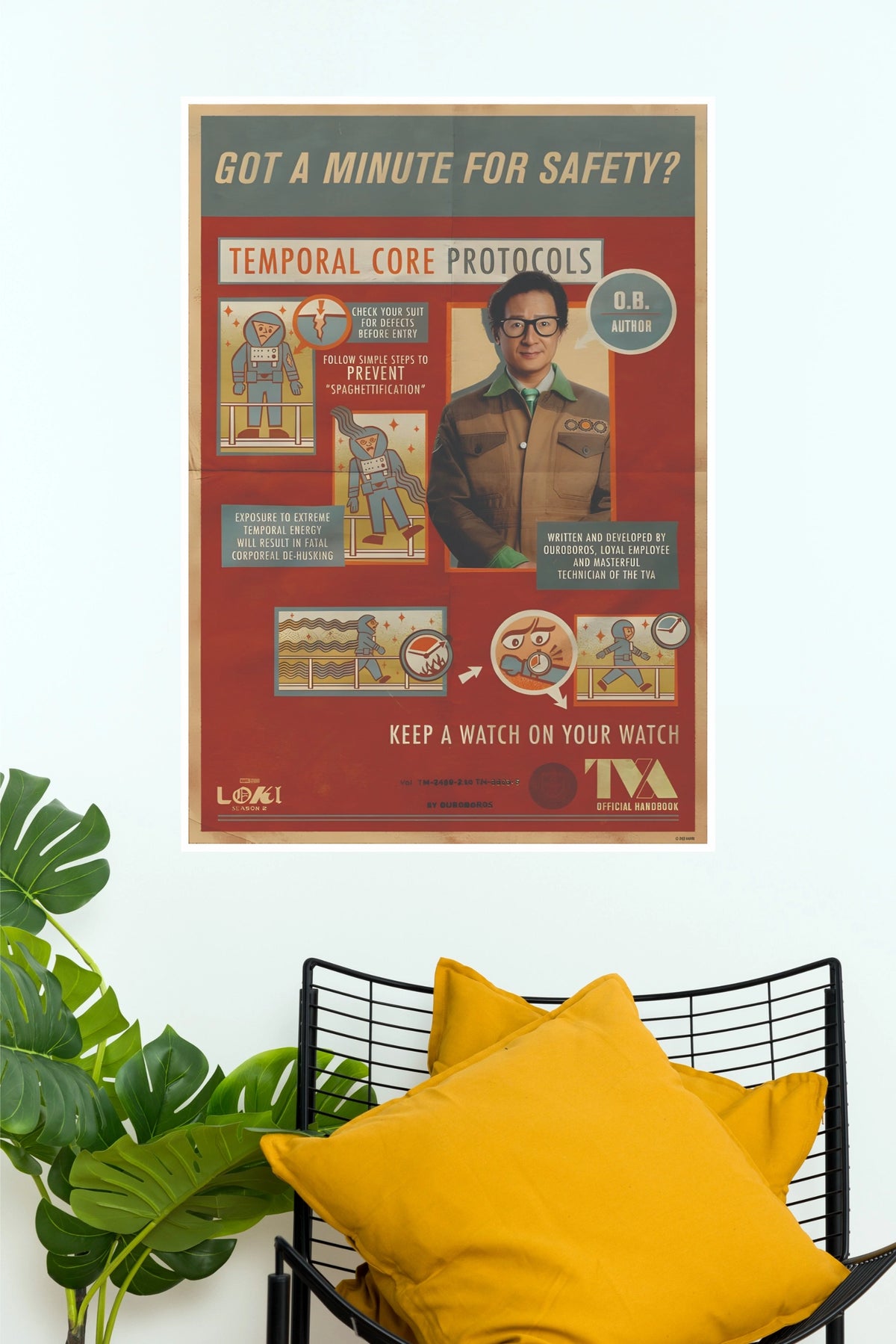 Loki Ouroboros TVA Poster – Got a Minute for Safety Wall Art (Hollywood Poster)