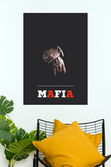 Mafia Dark Minimalist Poster – Vintage Gangster Hand Wall Art (Hollywood Poster)