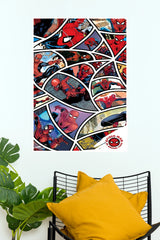 Marvel Spider-Man Comics Collage Poster – Superhero Wall Art (Hollywood Poster)