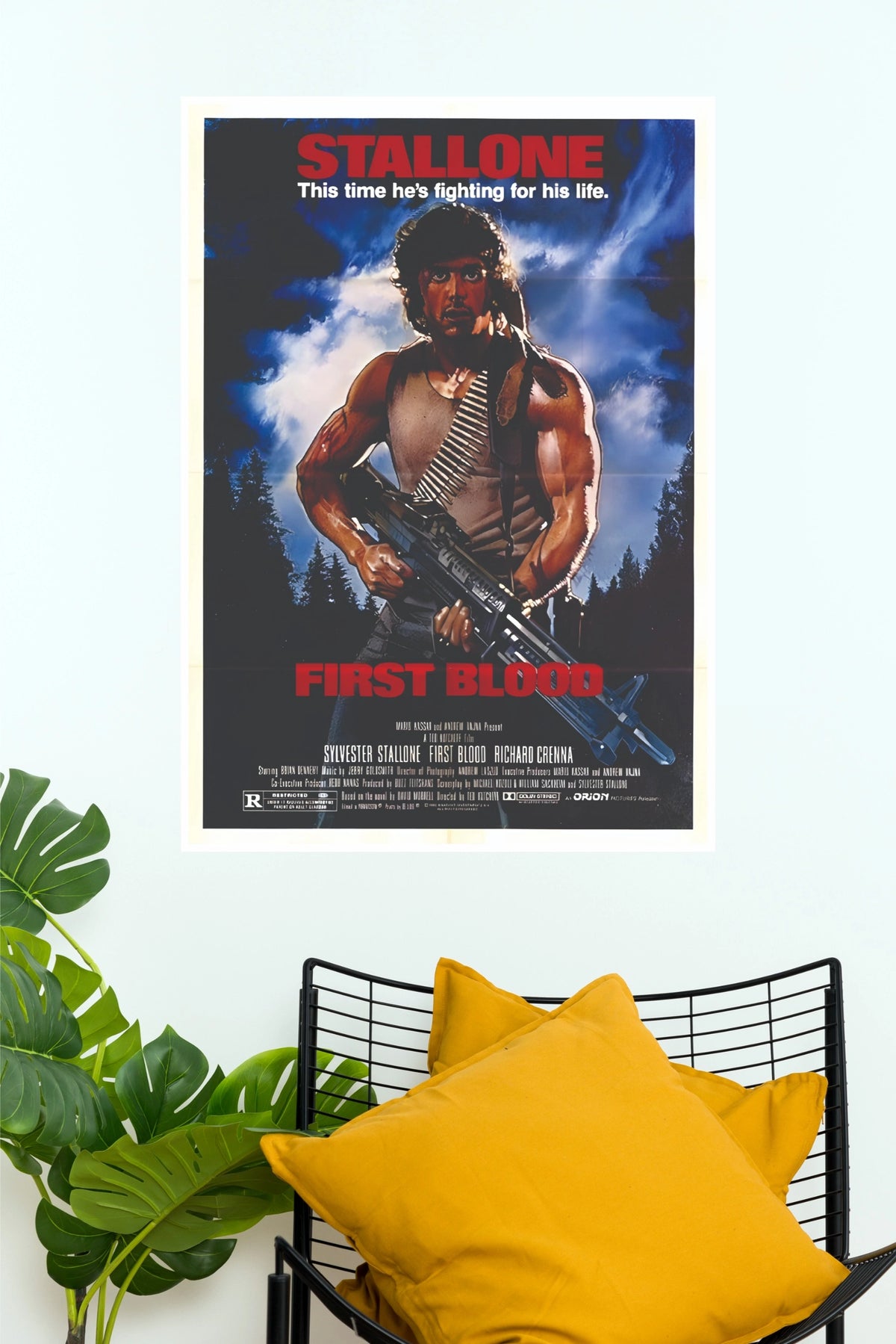 Rambo First Blood Stallone Action Movie Poster – Classic Wall Art (Hollywood Poster)