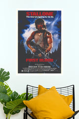 Rambo First Blood Stallone Action Movie Poster – Classic Wall Art (Hollywood Poster)
