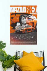 Midnight Streets Han’s RX-7 Car Poster | JDM Automotive Wall Art (Hollywood Poster)