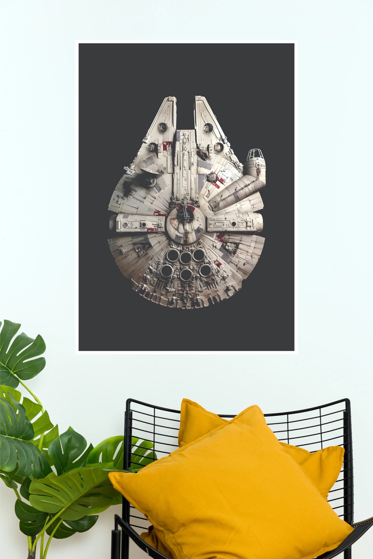 Millennium Falcon Star Wars Poster | Iconic Spaceship Wall Art (Hollywood Poster)