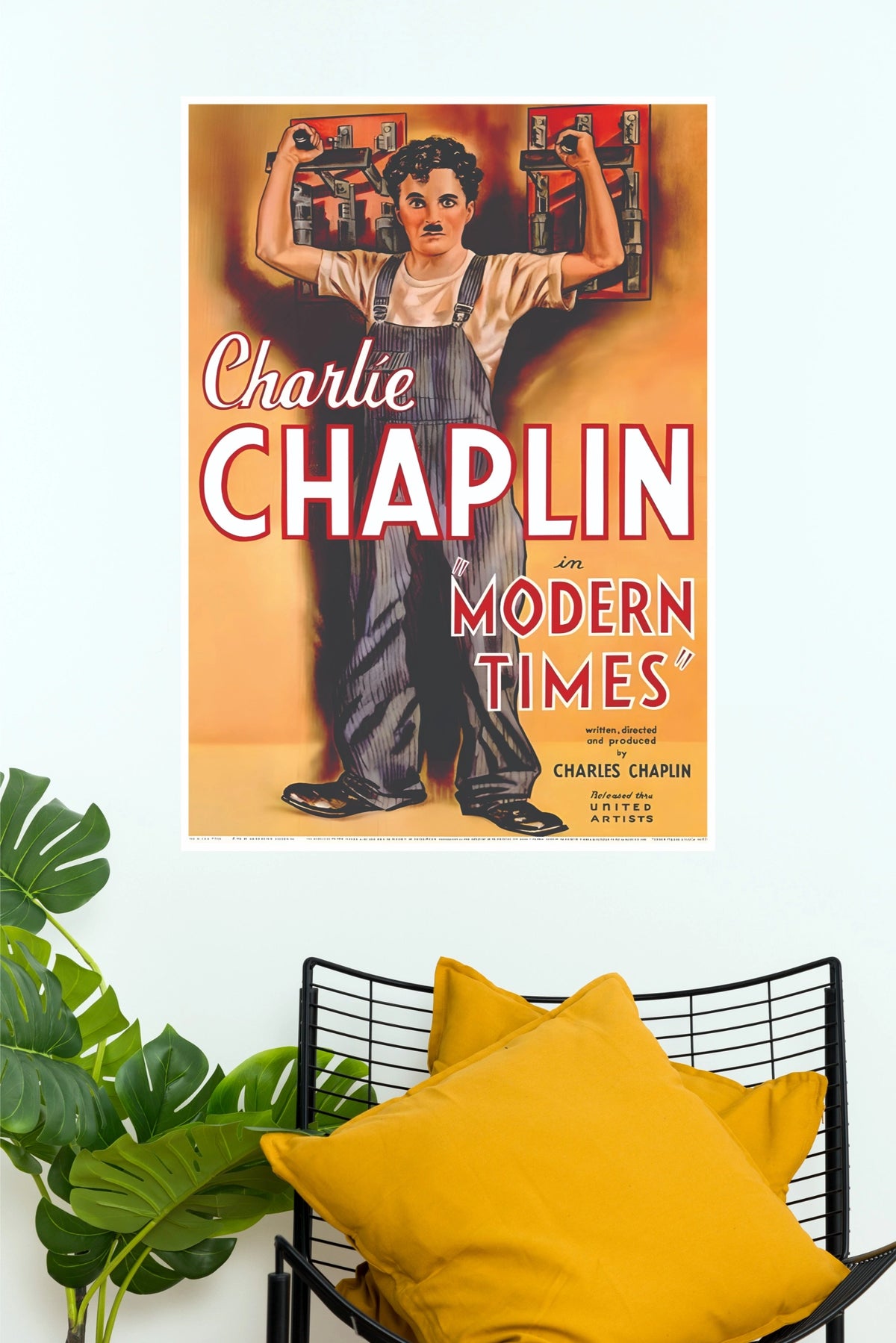 Charlie Chaplin Modern Times Movie Poster – Vintage Retro Wall Art (Hollywood Poster)