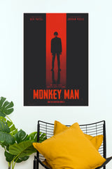Monkey Man Movie Poster – Dev Patel Action Thriller Wall Art (Hollywood Poster)