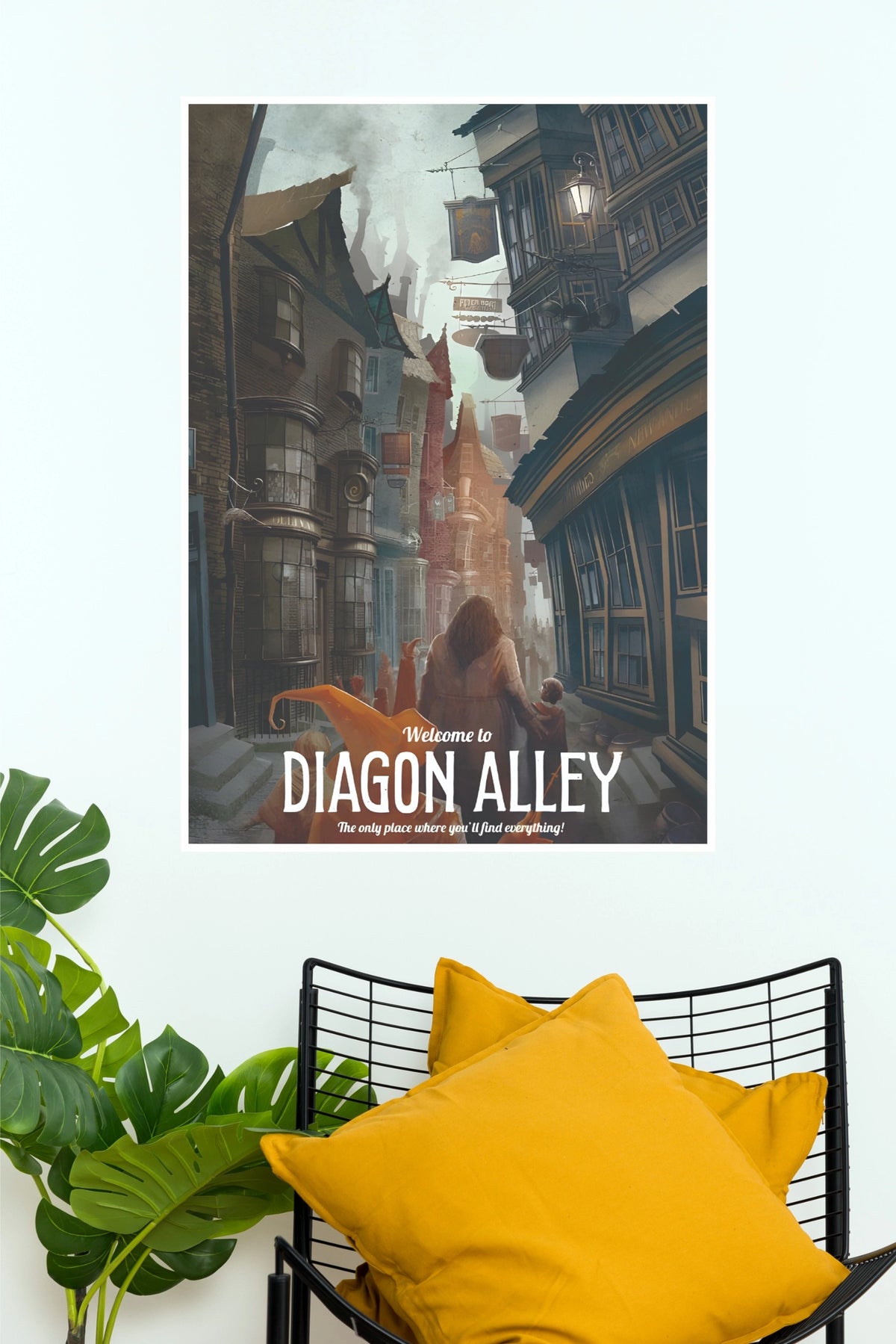 Diagon Alley Wizarding World Poster – Magical Fantasy Street Wall Art   (Hollywood Poster)