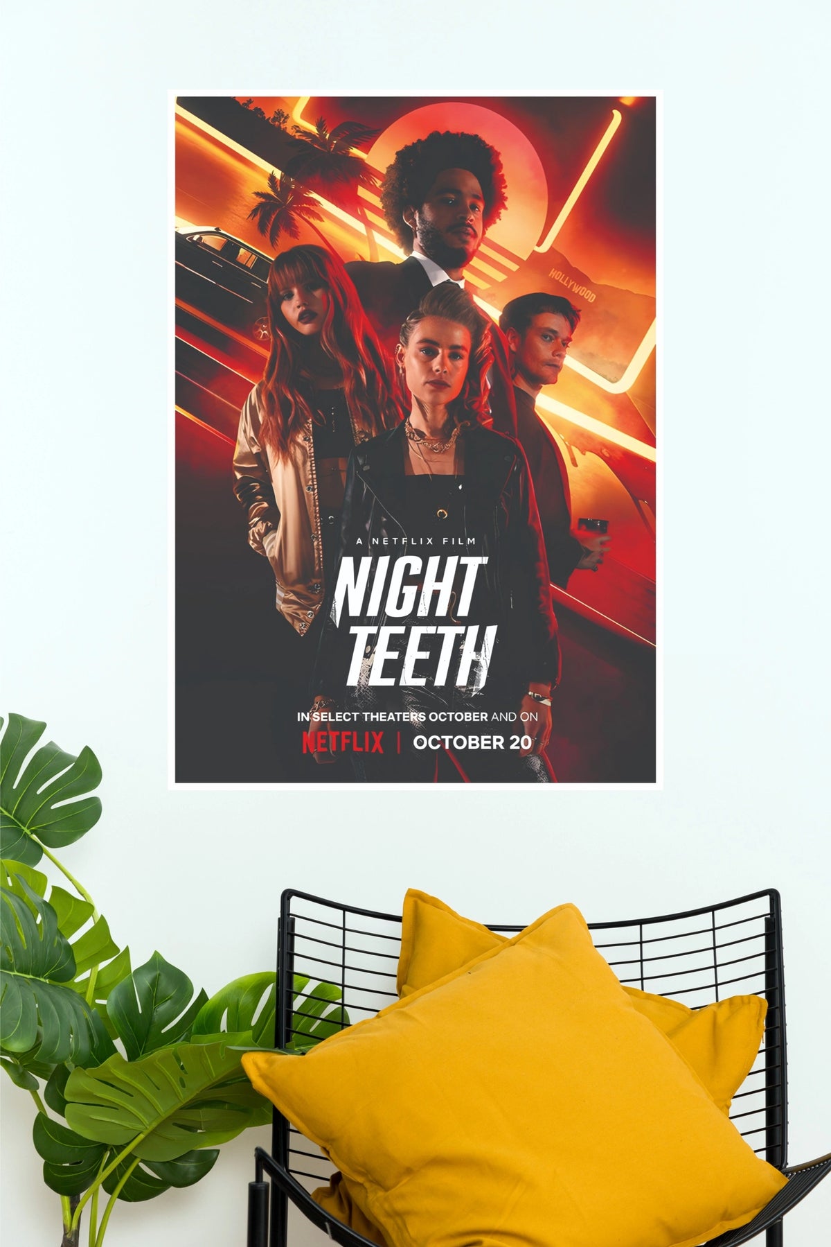 NIGHT TEETH Movie Poster – Netflix Vampire Horror Thriller Wall Art (Hollywood Poster)