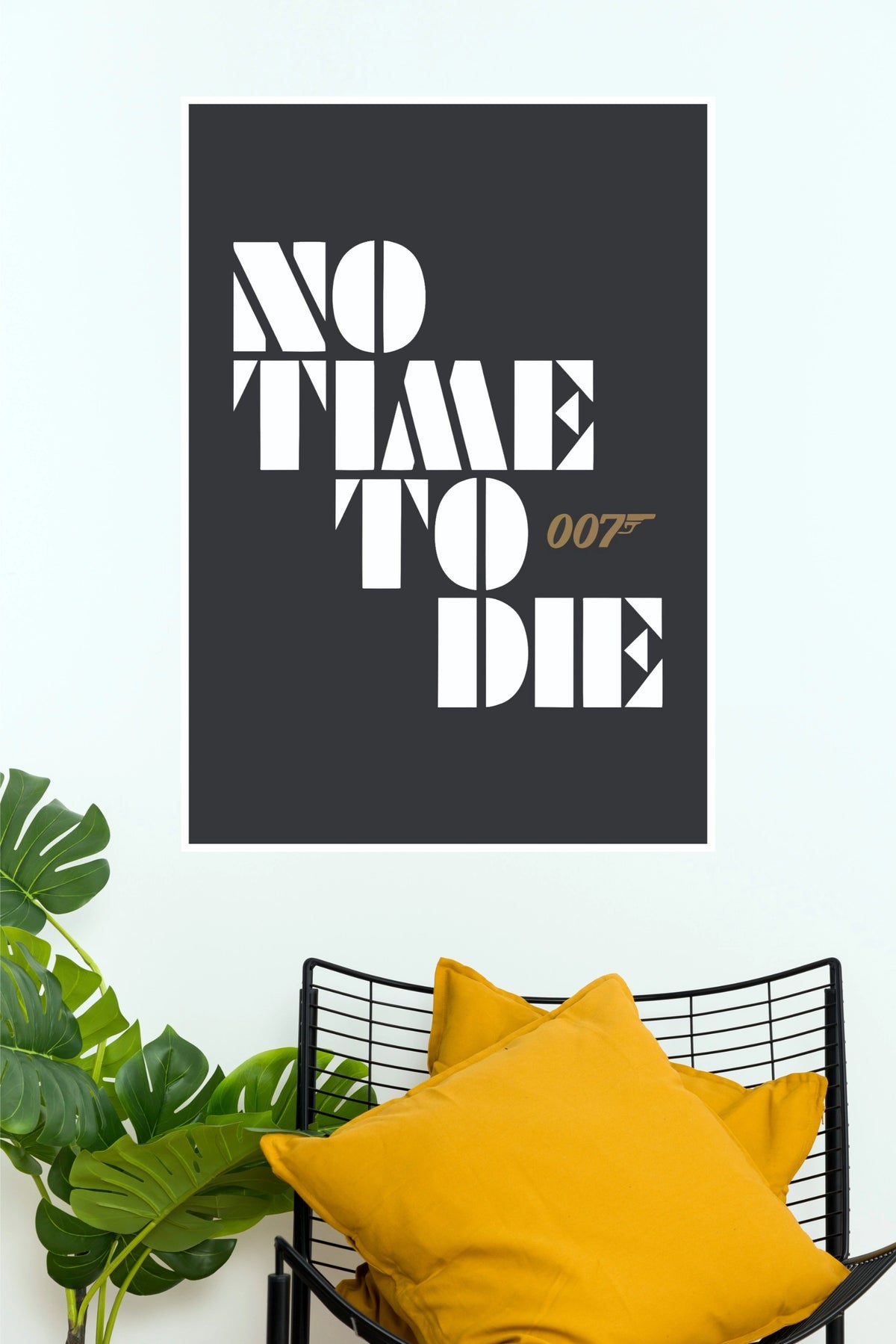 No Time to Die 007 Minimalist Movie Poster – James Bond Wall Art (Hollywood Poster)