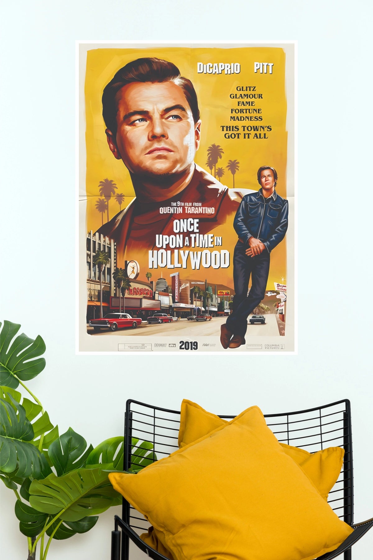 Once Upon a Time in Hollywood Poster – Vintage Hollywood Movie Wall Art | Leonardo DiCaprio & Brad Pitt (Hollywood Poster)