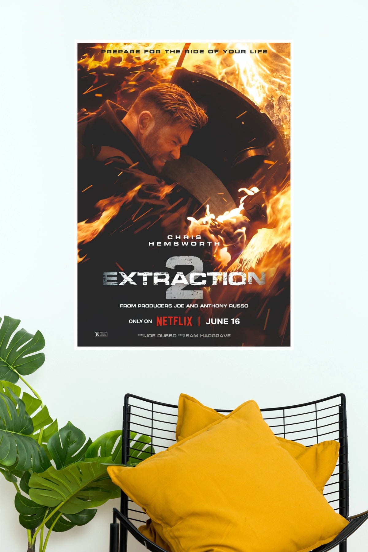 Extraction 2 Chris Hemsworth Action Movie Poster | Hollywood Wall Art (Hollywood Poster)