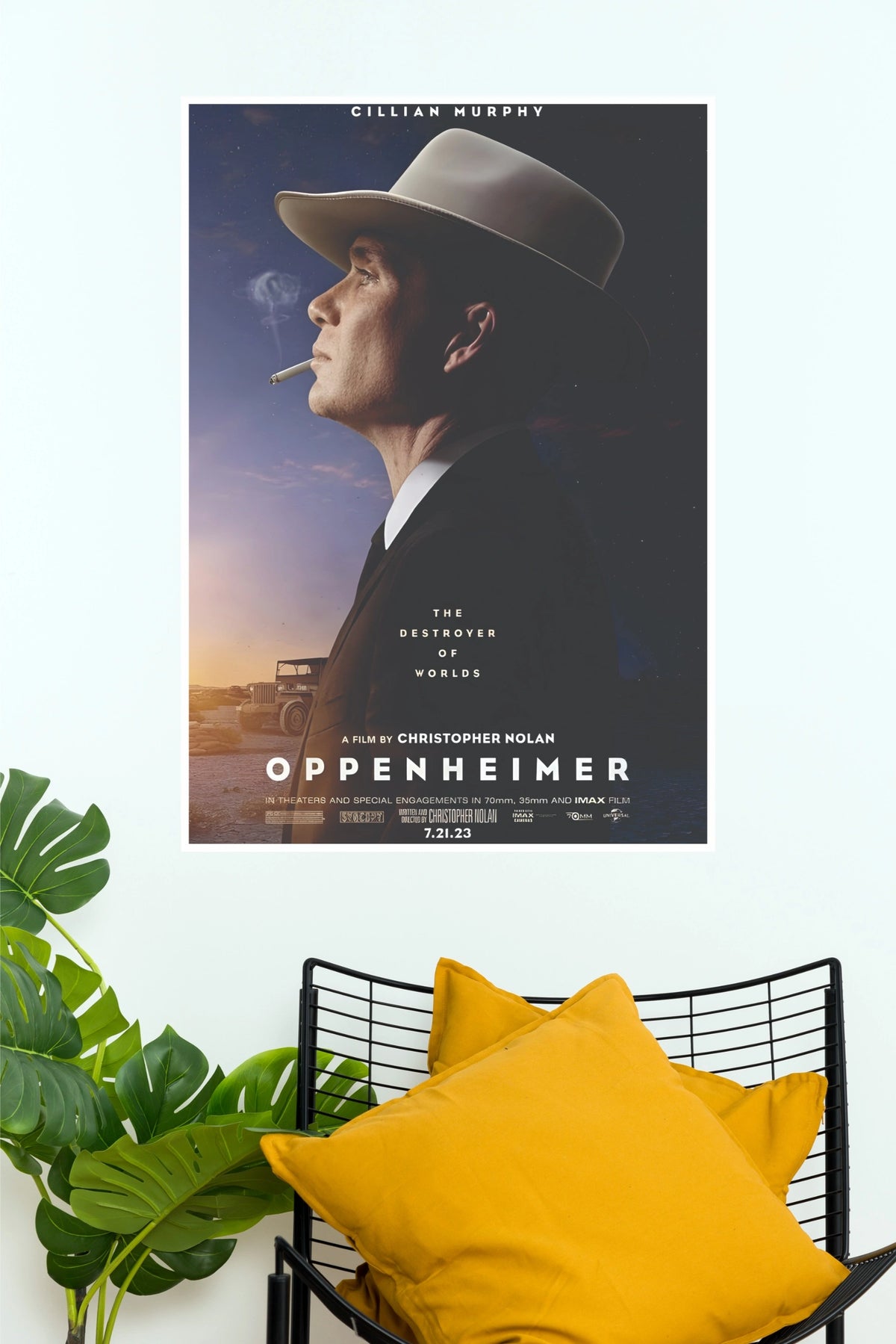 Oppenheimer Movie Poster – Cillian Murphy Vintage Cinematic Wall Poster (Hollywood Poster)