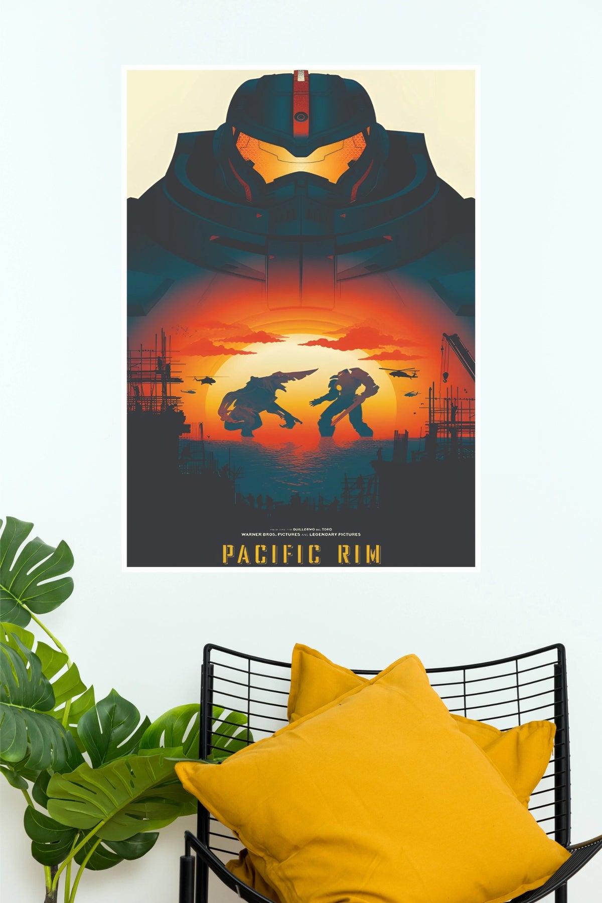 Pacific Rim Movie Poster – Jaeger vs Kaiju Sunset Battle Wall Art (Hollywood Poster)