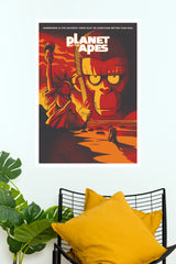 Planet of the Apes 1968 Vintage Movie Poster – Retro Sci-Fi Wall Art(Hollywood poster )