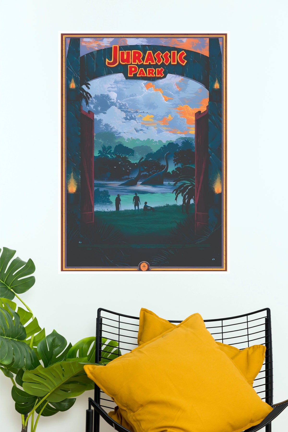 Jurassic Park Vintage Dinosaur Movie Poster (Hollywood Poster)