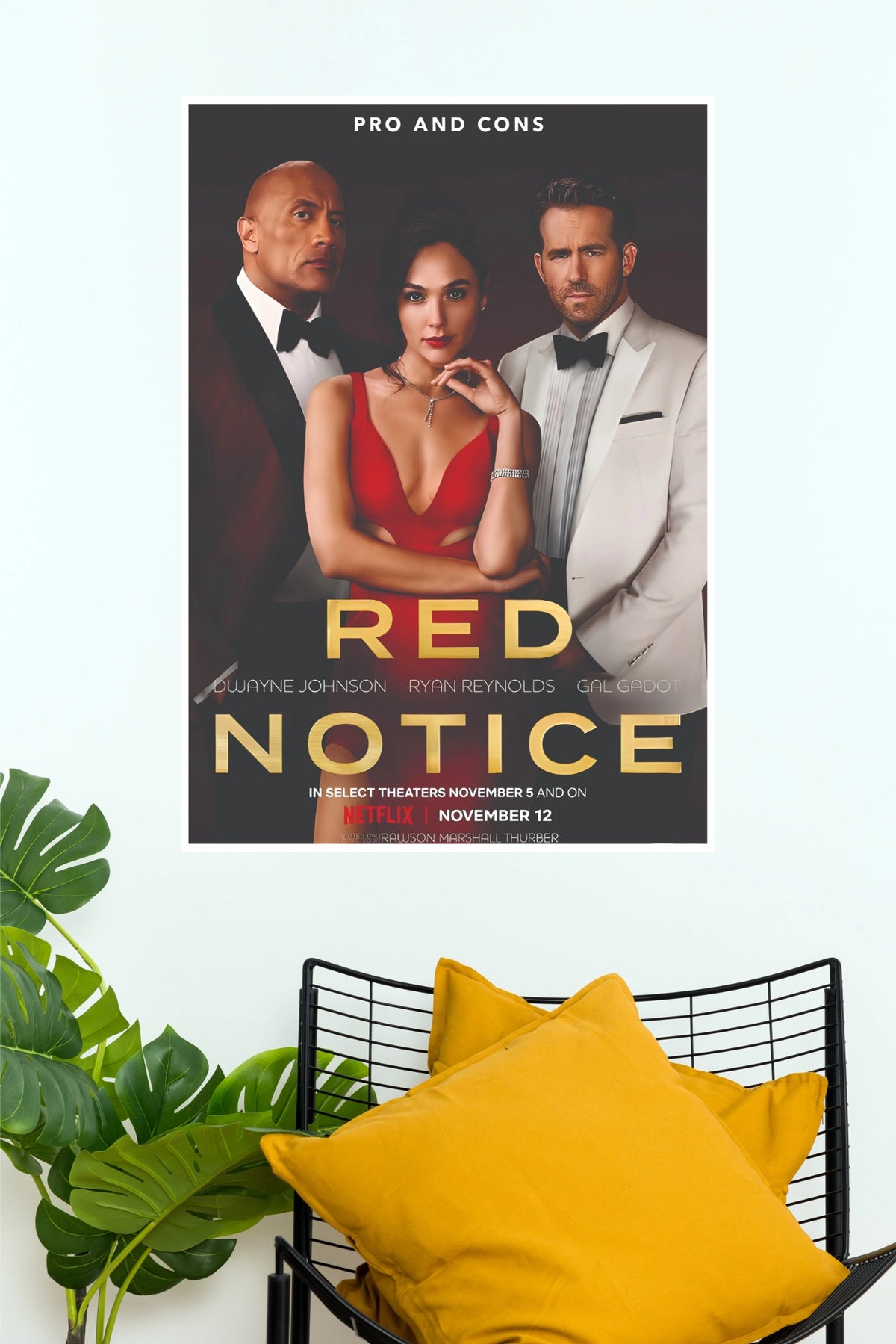 Product Name Red Notice (2021) Movie Poster – Dwayne Johnson, Gal Gadot & Ryan Reynolds Paper Wall Art (Hollywood Poster)