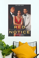 Product Name Red Notice (2021) Movie Poster – Dwayne Johnson, Gal Gadot & Ryan Reynolds Paper Wall Art (Hollywood Poster)