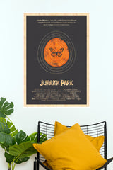Jurassic Park Minimalist Chaos Theory Amber Butterfly Paper Wall Poster (Hollywood Poster)