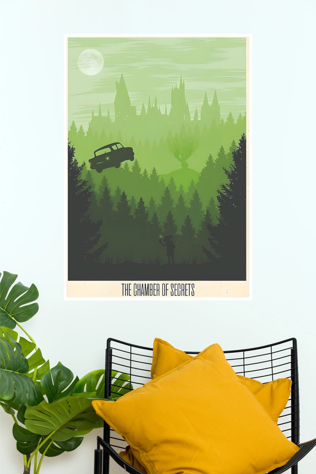 Harry Potter and the Chamber of Secrets Vintage Flying Ford Anglia Paper Wall Poster (Hollywood Poster)