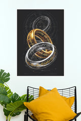 The Lord of the Rings: The Rings of Power Elvish Inscription Paper Wall Poster (Hollywood Poster)