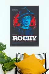 Rocky (1976) Sylvester Stallone Classic Graphic Illustration Paper Wall Poster (Hollywood Poster)