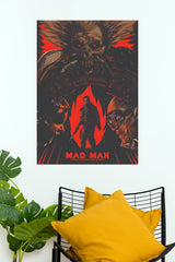 Vintage Gladiator Movie Poster - Russell Crowe Illustrated Wall Art Print (Hollywood Poster)