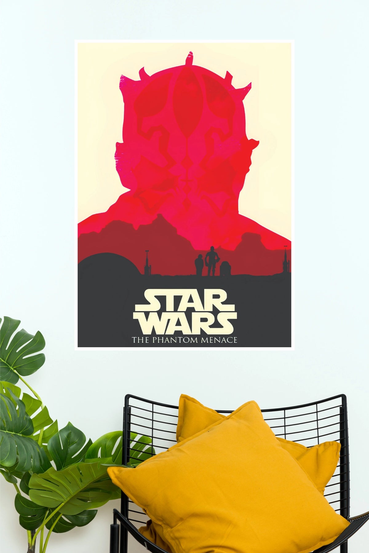 Star Wars: The Phantom Menace Darth Maul Minimalist Paper Wall Poster (Hollywood Poster)
