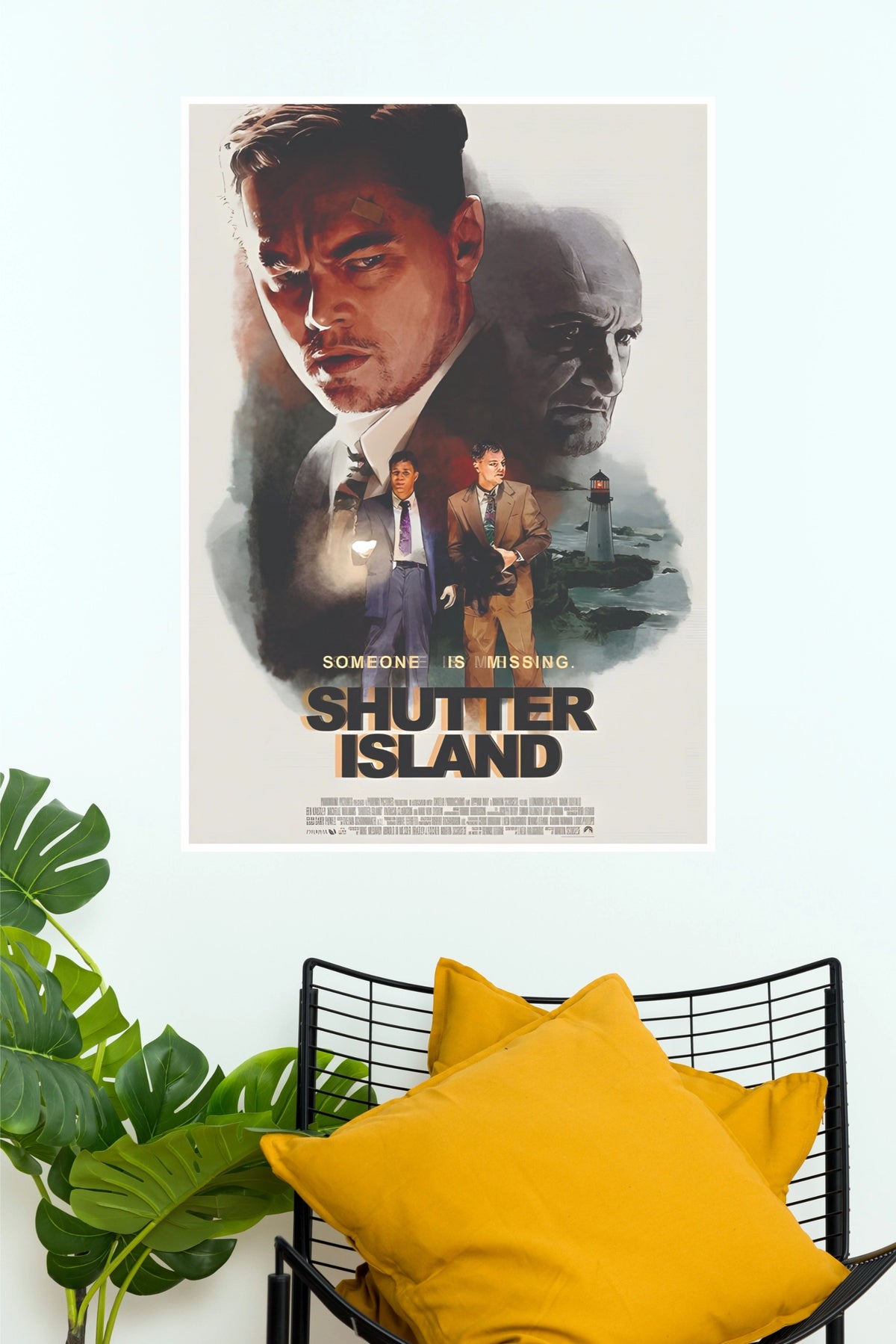 Shutter Island Leonardo DiCaprio Illustrated Paper Wall Poster (Hollywood Poster)