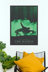 The Matrix Minimalist Bullet Time Silhouette Movie Poster Art Print (Hollywood Poster)
